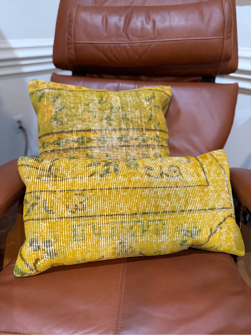 Turkish Rug Yellow Decorative Lumbar and Square Pillow Set - Brand